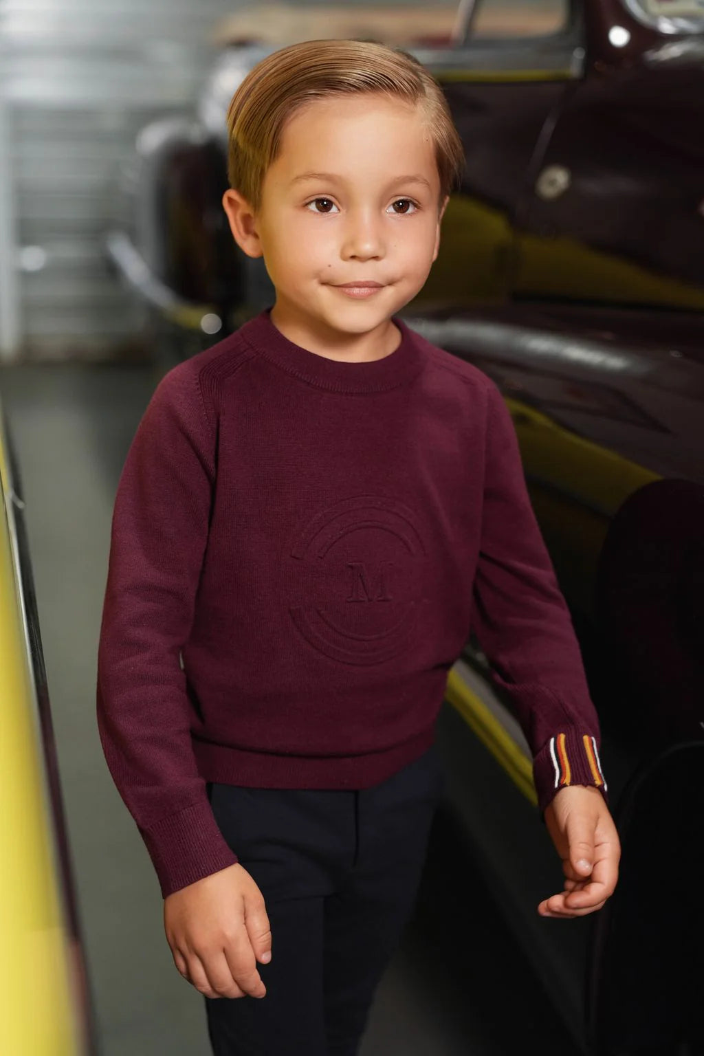 Rufus wine center logo sweater FW26