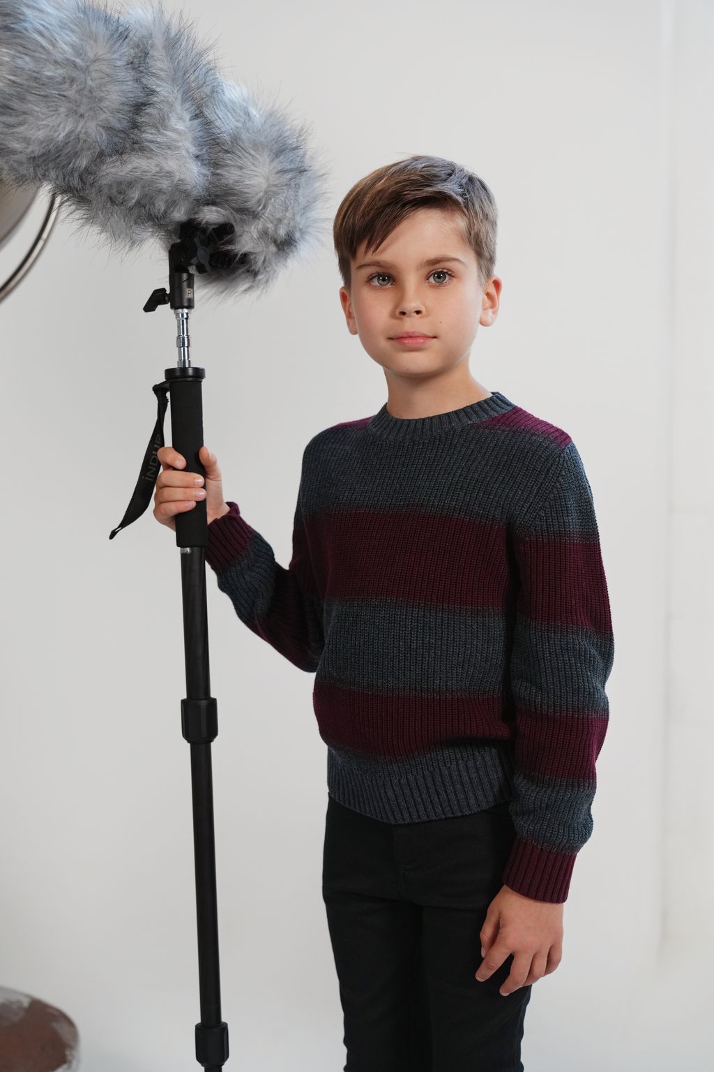 Eli ombre wine striped sweater FW25