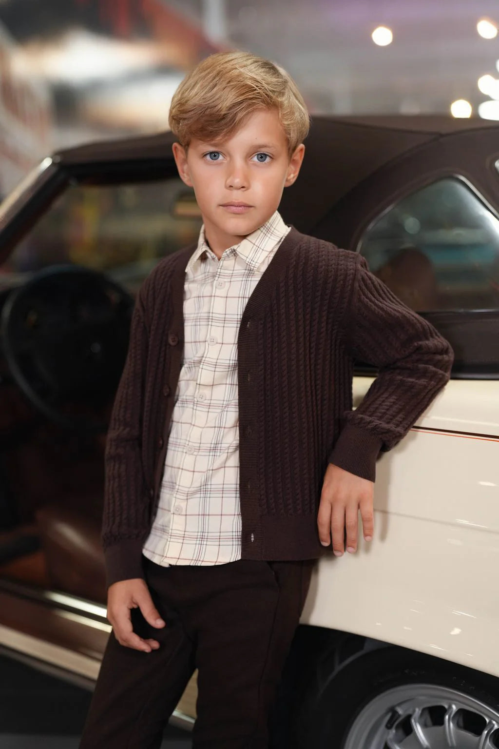 Mason cocoa plaid shirt FW26