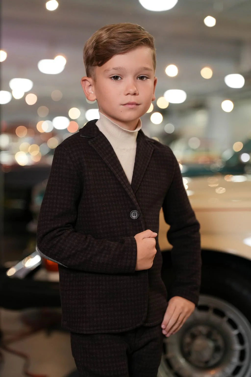 Easton cocoa plaid blazer FW26