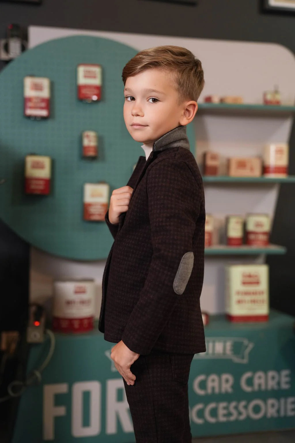 Easton cocoa plaid blazer FW26