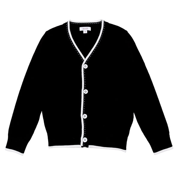 Black Zane Stitch Cardigan SS26