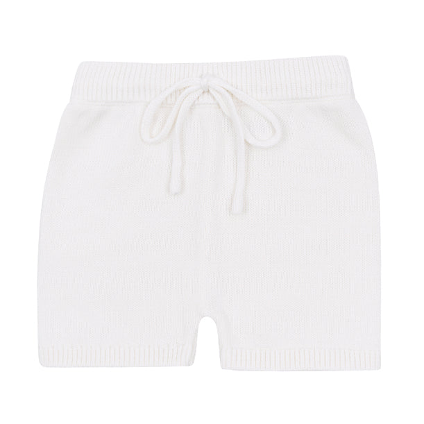 White Knit Shorts SS26