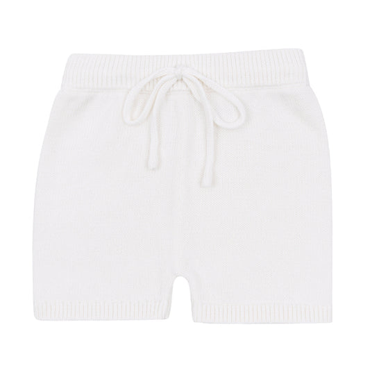 White Knit Shorts SS26