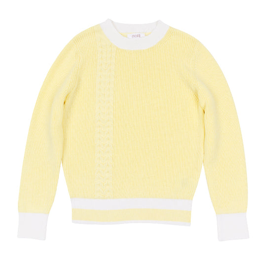 Heath Cable Pale Yellow Sweater SS26