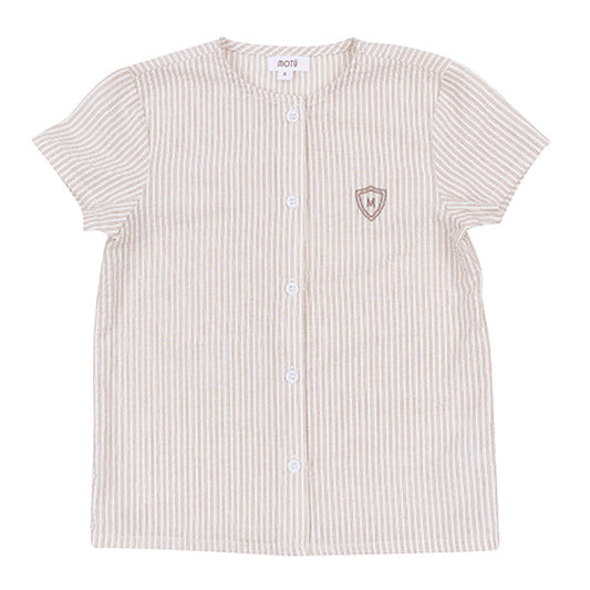 Caden Mocha Stripe Shirt SS26