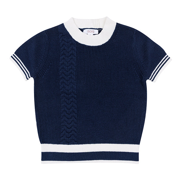 Heath Cable Midnight Short Sleeve Sweater SS26